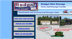 Desktop Screenshot of budgetministoragechico.com